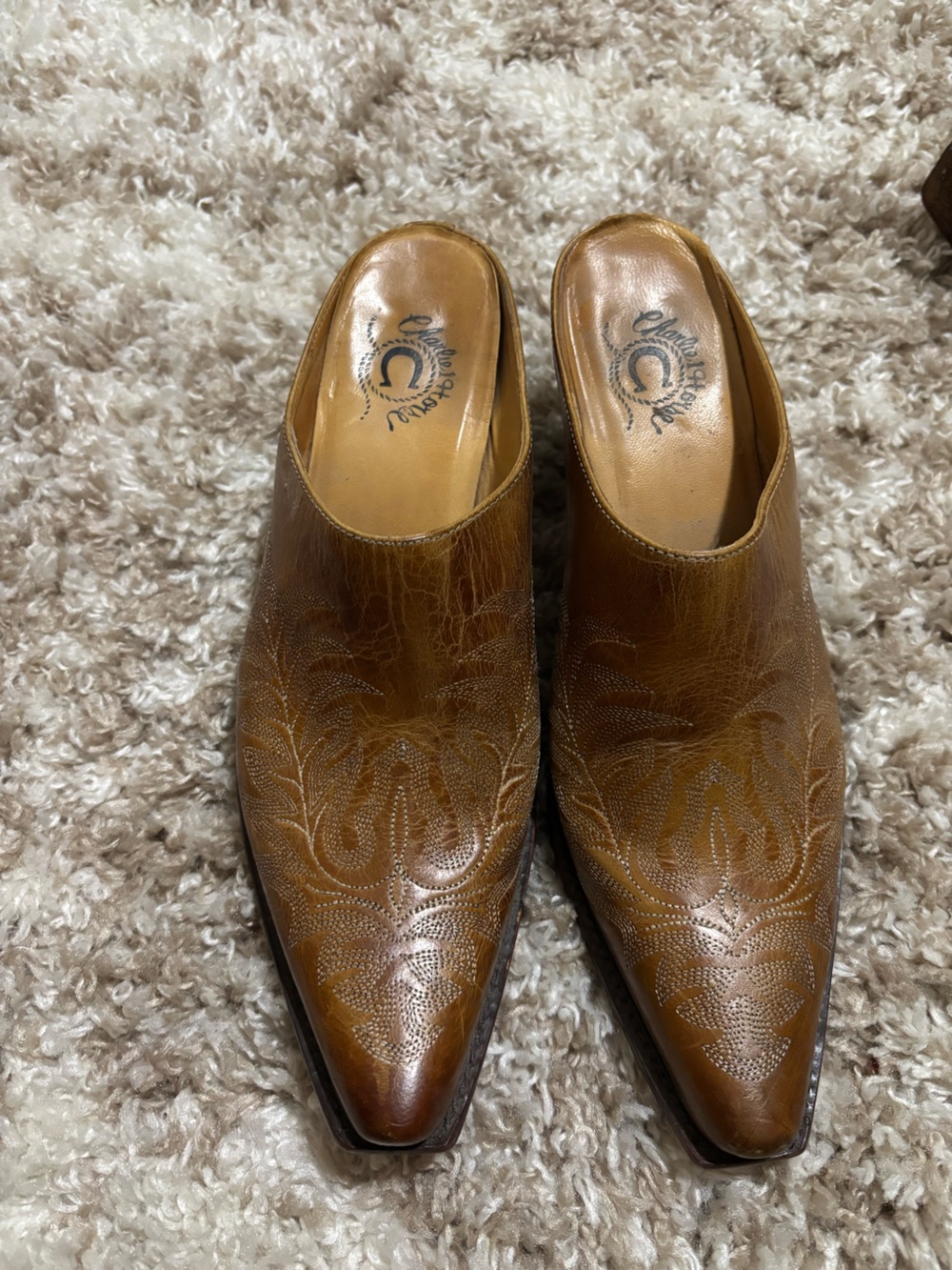 Charlie 1 Horse by Lucchese Snip Toe Mules